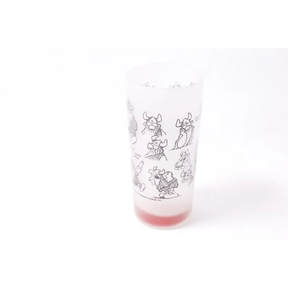 Obelix and Asterix Hagar the Horrible Water Glass KFS Comic Graphic Drinkware ~
